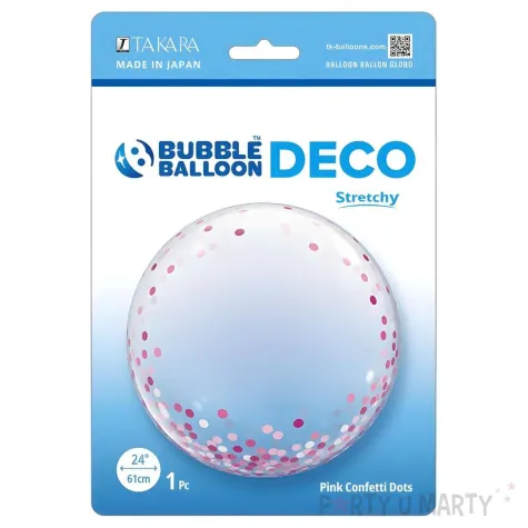 xx bfk balon takara deco pink confetti dots 24