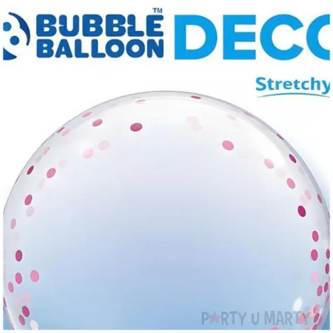 xx bfk balon takara deco pink confetti dots 24