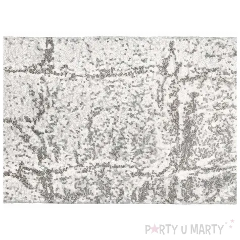 xx bieznik cekinowy srebrny 0 3 x 5 m