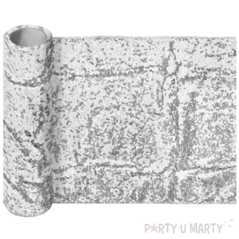 xx bieznik cekinowy srebrny 0 3 x 5 m