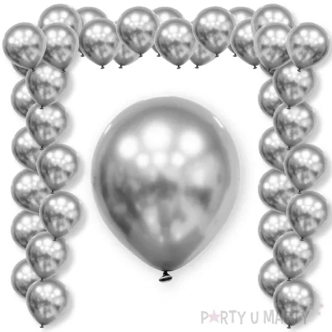 xx bl balony decomex 5 luster silver 100 szt