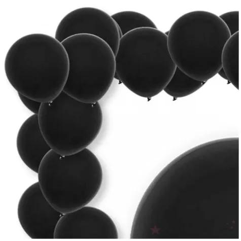 xx bl balony decomex 5 pastel black 100 szt