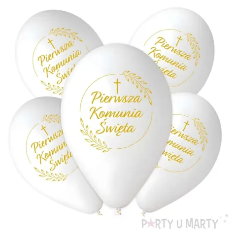 xx bl balony premium pierwsza komunia sw klosy 12 5 szt