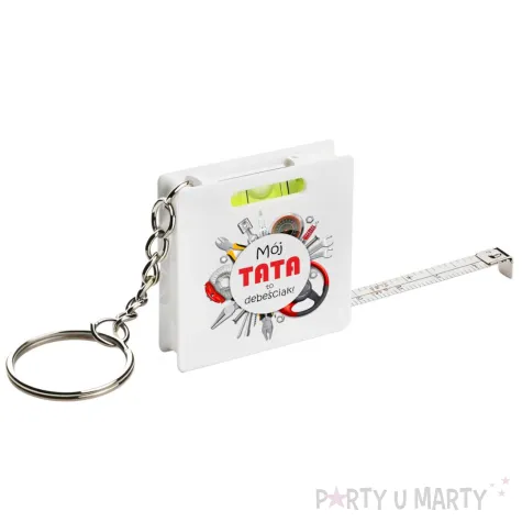 xx brelok z miarka i poziomica dla taty