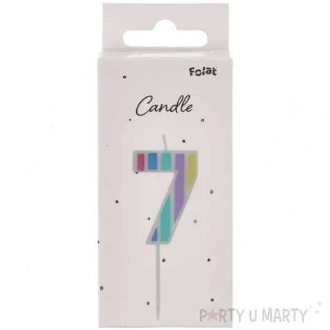 xx candle pastel number 7 multicolour