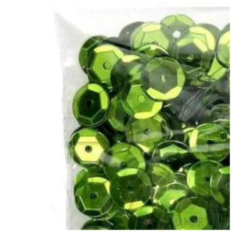 xx cekiny teczowe 8 mm jasny zielony