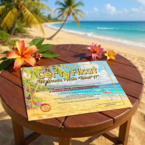 xx certyfikat uzyskania tytulu emeryt na wakacja