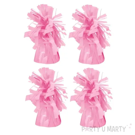 xx ciezarek do balonow foliowy jasny rozowy 1 op 4 szt