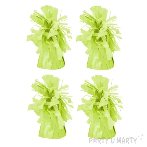 xx ciezarek do balonow foliowy jasny zielony 1 op 4 szt