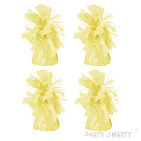 xx ciezarek do balonow foliowy jasny zolty 1 op 4 szt