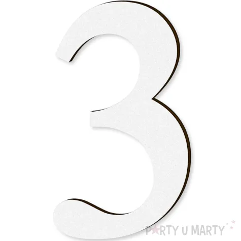 xx cyfra laminowana times 3 bialy rozm l