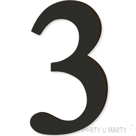 xx cyfra laminowana times 3 czarny rozm s