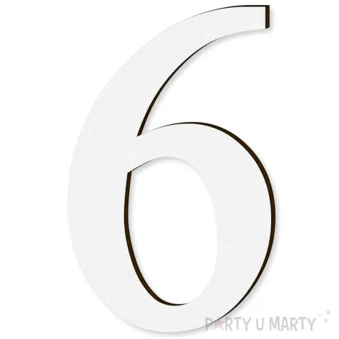 xx cyfra laminowana times 6 bialy rozm s