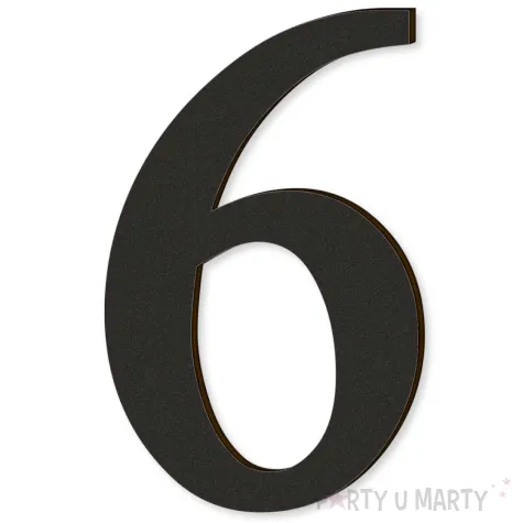 xx cyfra laminowana times 6 czarny rozm l