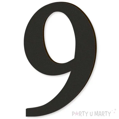 xx cyfra laminowana times 9 czarny rozm l