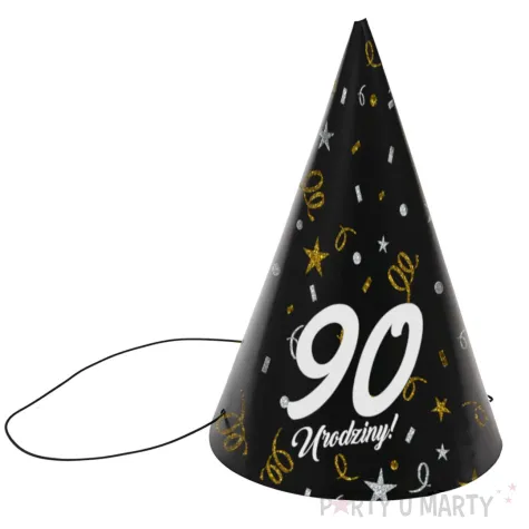 xx czapeczki papierowe 90 urodziny glamour birthday