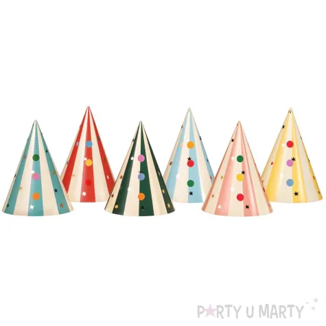 xx czapeczki z pomponami 16 cm mix 1 op 6 szt