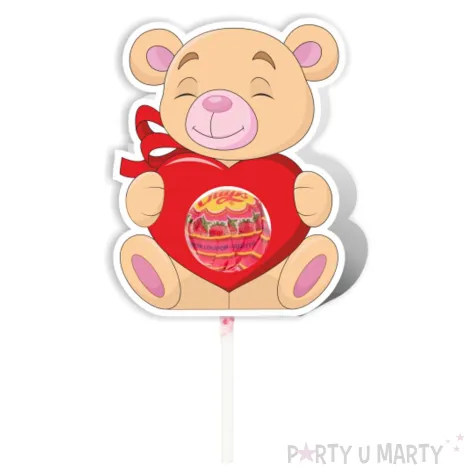 xx dek kart na lizak walentynki mis1 x5