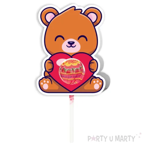 xx dek kart na lizak walentynki mis2 x5