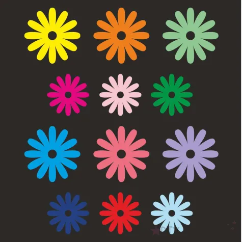 xx dek kart wiosna kwiatki mix 12 szt i kol