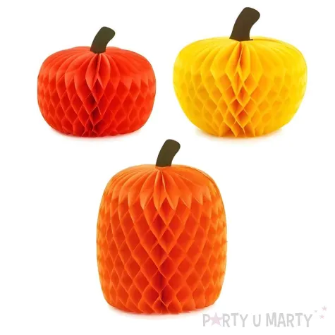 xx dekoracja bibulowa dynie 18 30cm mix 1 op 3 szt