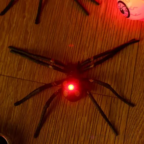 xx dekoracja halloween pajak led gumowy 12x12 cm