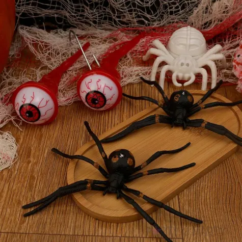 xx dekoracja halloween pajak led gumowy 12x12 cm