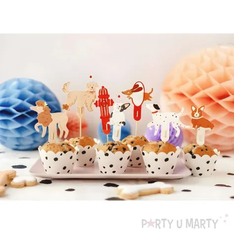 xx dekoracje do muffinek pieski 7 9 5 cm mix 1 op 7 szt