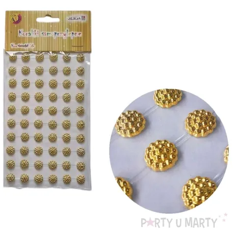 xx dzety jet 1819 krysztalki samoprzylepne kolor zloty rozm 10 mm