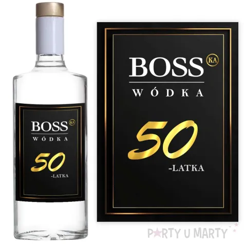xx etykiety na butelke bosski 50 latek 5 szt