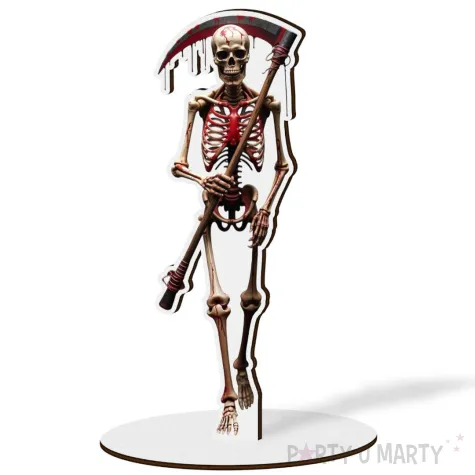 xx figurka drewniana szkielet halloween