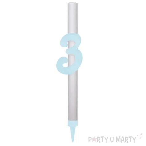 xx fontanna z dekoracja 3 urodziny blekitna pleksa