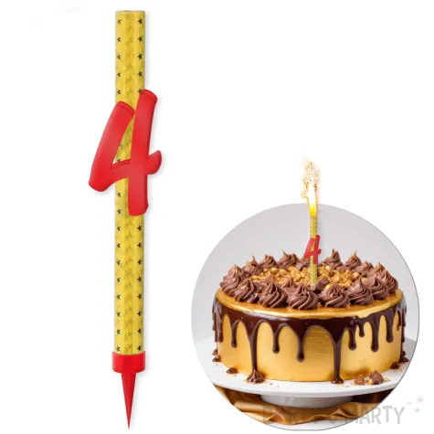 xx fontanna z dekoracja 4 urodziny czerwona pleksa