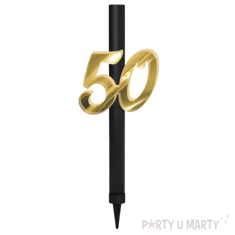 xx fontanna z dekoracja 50 urodziny zlote lust