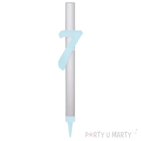 xx fontanna z dekoracja 7 urodziny blekitna pleksa