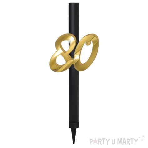 xx fontanna z dekoracja 80 urodziny zlote lust