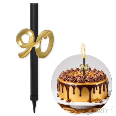 xx fontanna z dekoracja 90 urodziny zlote lust