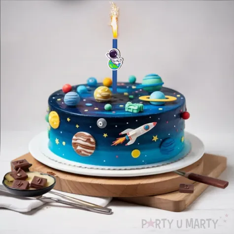 xx fontanna z dekoracja kosmiczne party