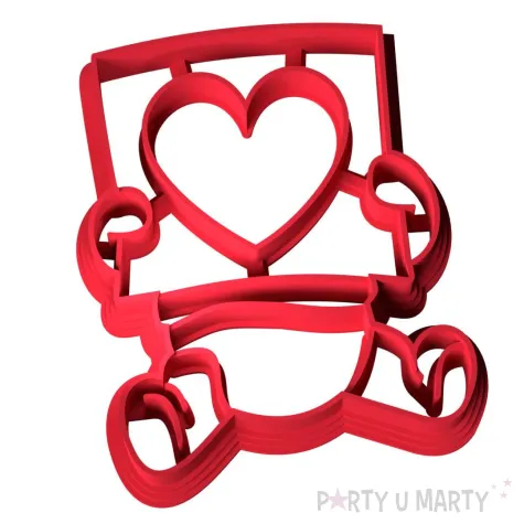 xx foremka walentynkowa mis z kartka z serduszkiem