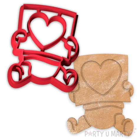 xx foremka walentynkowa mis z kartka z serduszkiem