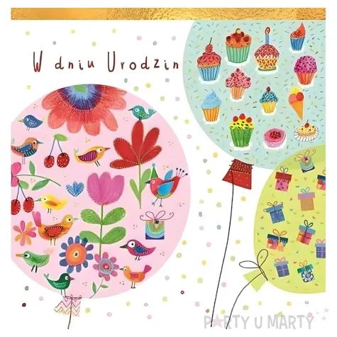 xx hko kartka okolicznosciowa kw balony pattern