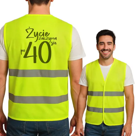xx kamizelka odblaskowa zycie zaczyna sie po 40