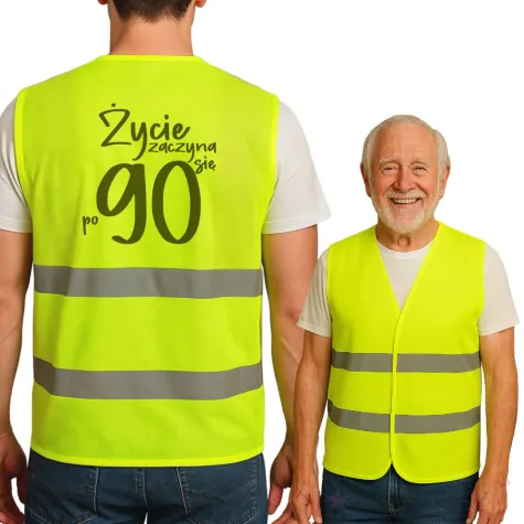 xx kamizelka odblaskowa zycie zaczyna sie po 90