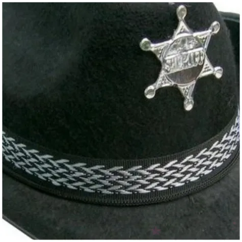 xx kapelusz kowboj z paskiem cc086 i gwiazd czarny