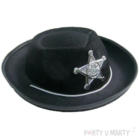 xx kapelusz kowboja czarny szeryf cc059