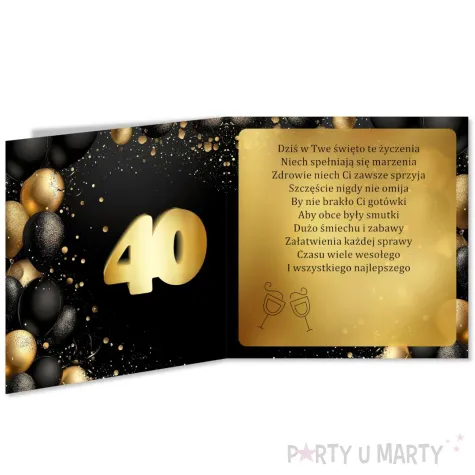 xx kartka okolicznosciowa 40 urodziny