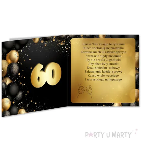 xx kartka okolicznosciowa 60 urodziny