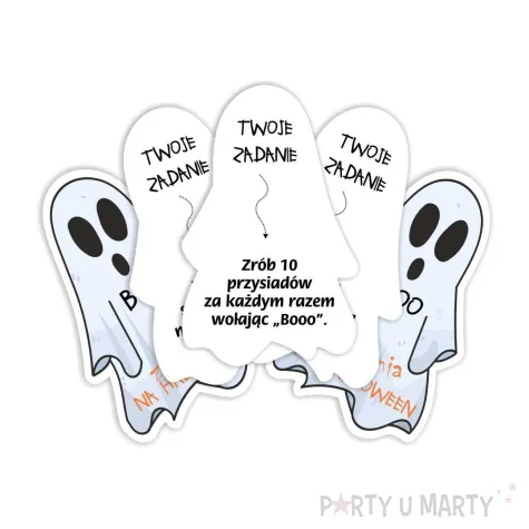 xx karty do gry halloween duszki