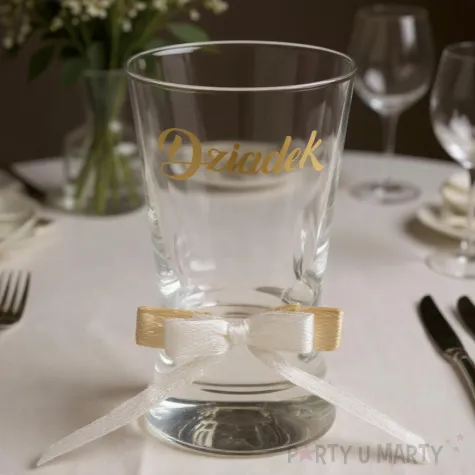 xx kieliszek do wodki dziadek gold wedding z kokardka