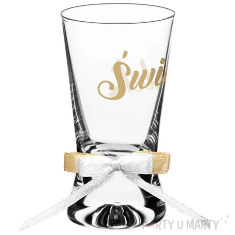 xx kieliszek do wodki swiadek gold wedding z kokardka